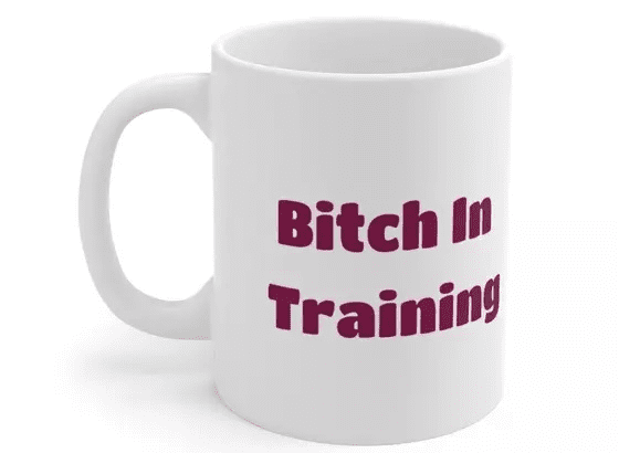 B*** In Training – White 11oz Ceramic Coffee Mug (3)