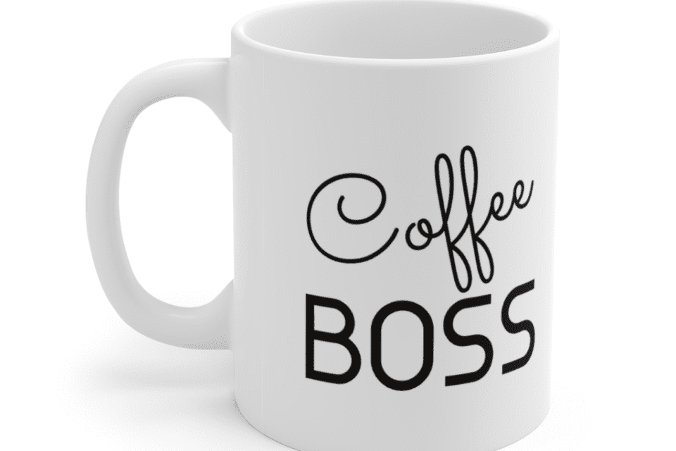 Coffee Boss – White 11oz Ceramic Coffee Mug (2)