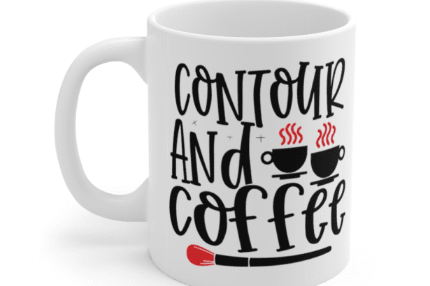 Contour and Coffee – White 11oz Ceramic Coffee Mug