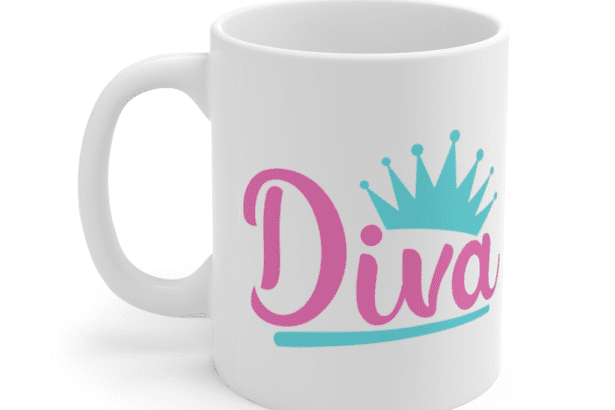 Diva – White 11oz Ceramic Coffee Mug
