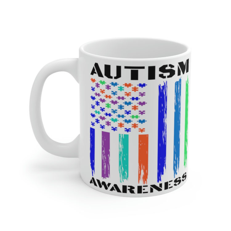 [Printed in USA] Autism Awareness - White 11oz Ceramic Coffee Mug