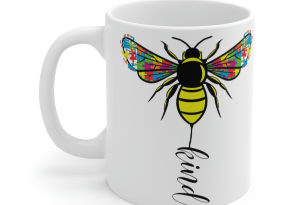 Bee Kind – White 11oz Ceramic Coffee Mug 4